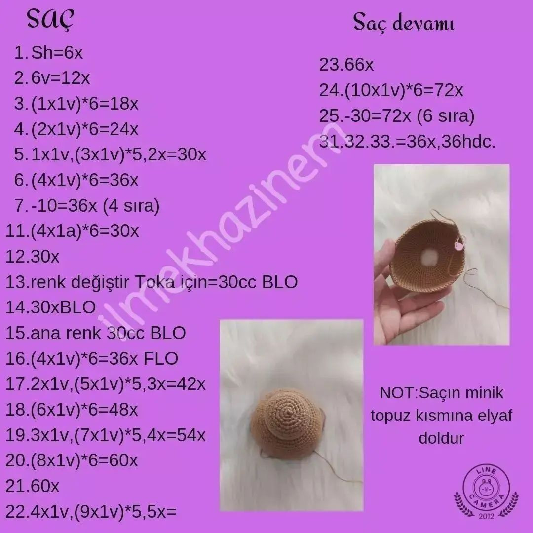 Ücretsiz Yaprak Bebek Tığ İşi Şeması