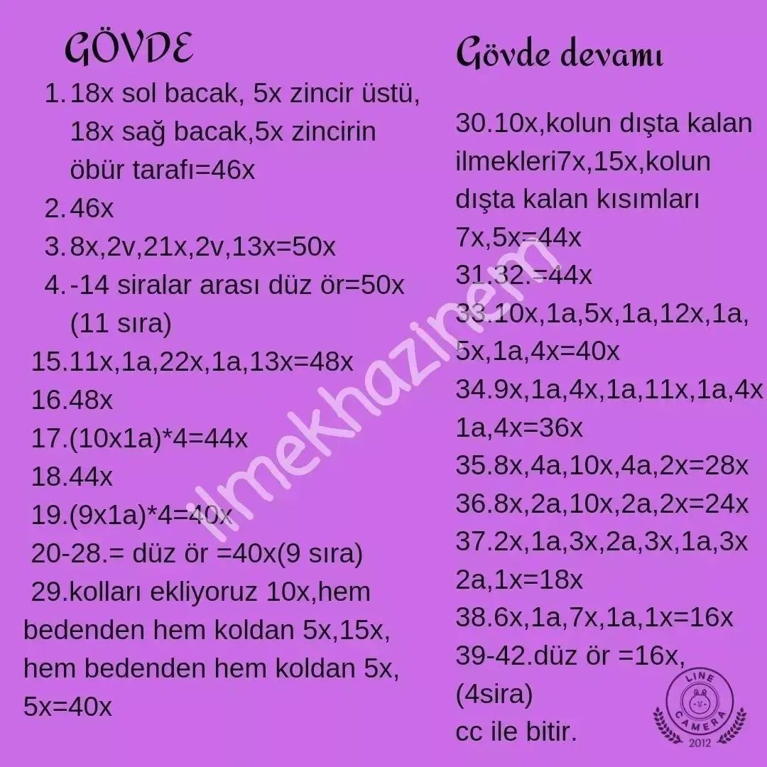 Ücretsiz Yaprak Bebek Tığ İşi Şeması