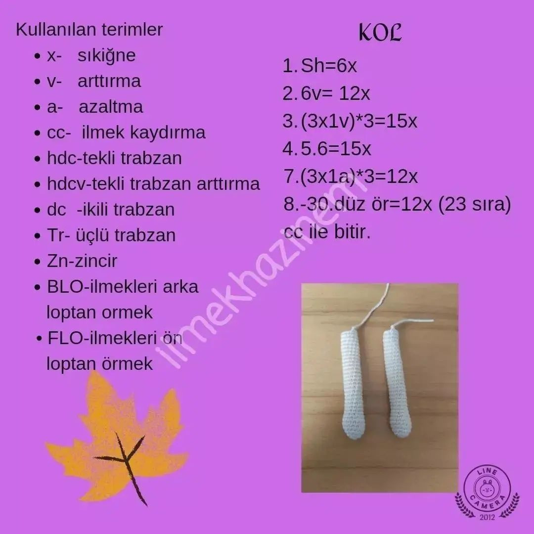 Ücretsiz Yaprak Bebek Tığ İşi Şeması