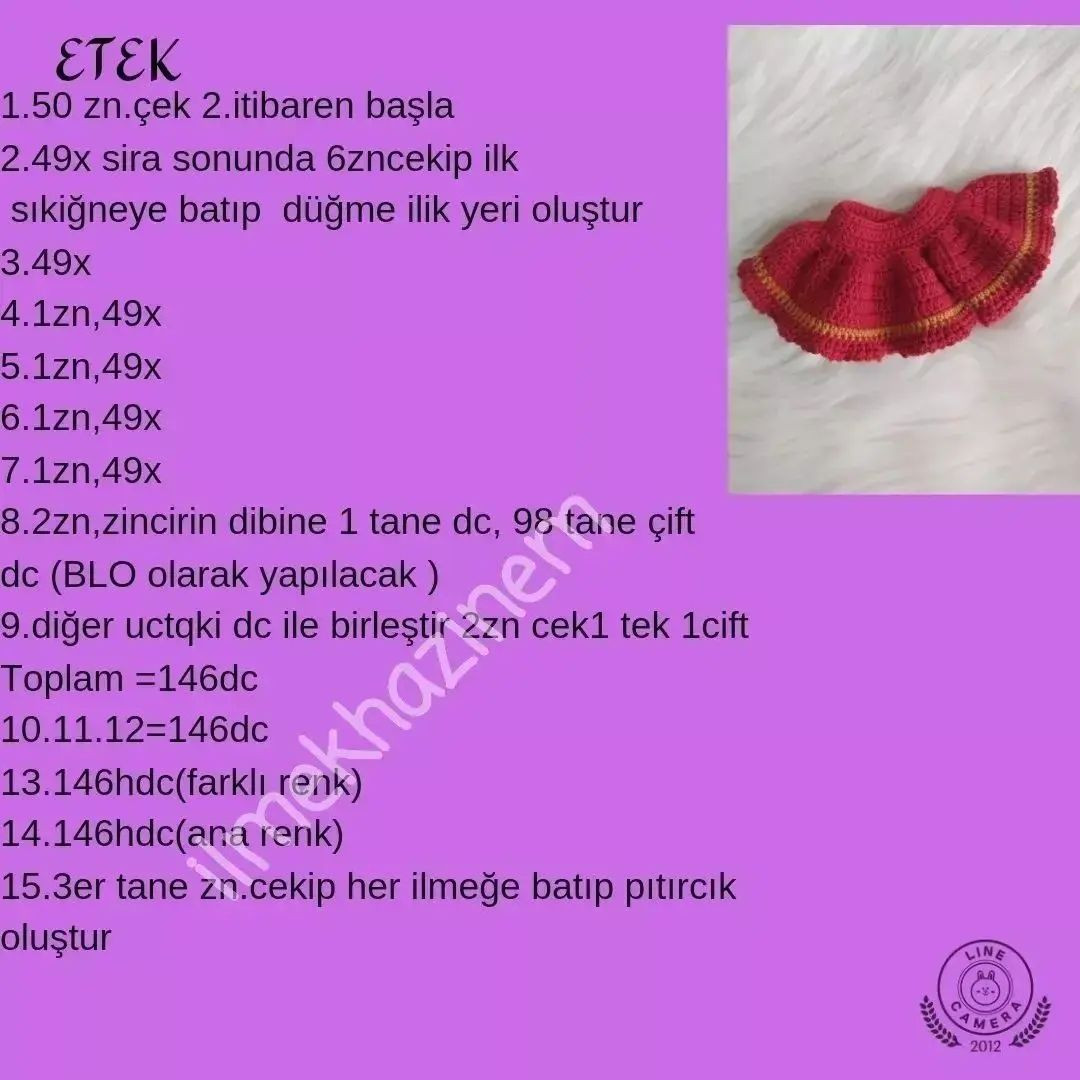 Ücretsiz Yaprak Bebek Tığ İşi Şeması