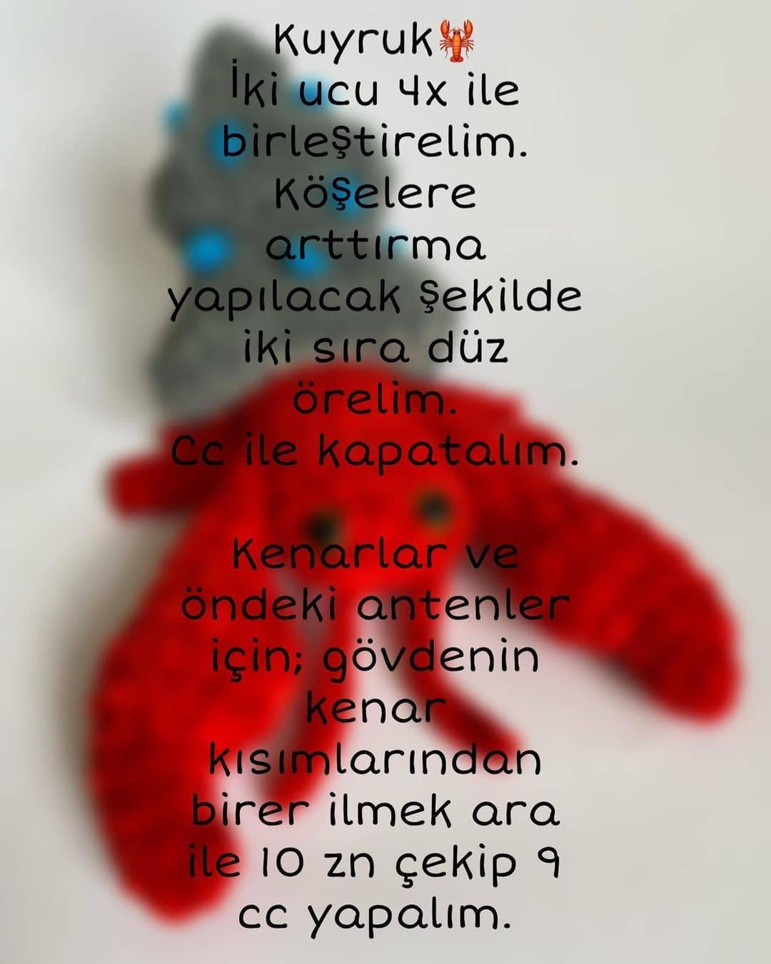 Ücretsiz Yengeç Amigurumi Tığ İşi Tarifi