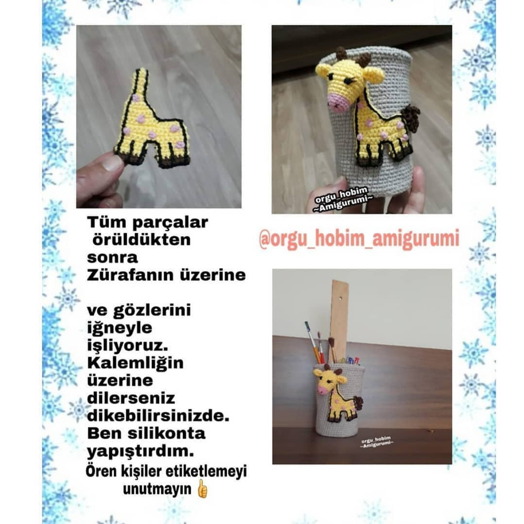 Ücretsiz Zürafa Kalemlik Yapımı