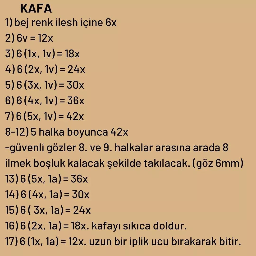 Uykulu Ayıcık Amigurumi: Ücretsiz Tığ İşi Tarifi