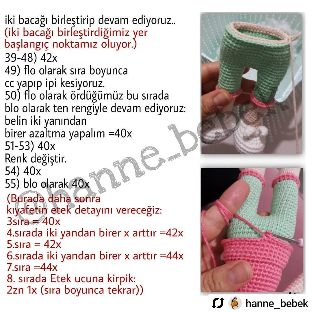 Uyuyan Güzel Bebek Örgü Şeması