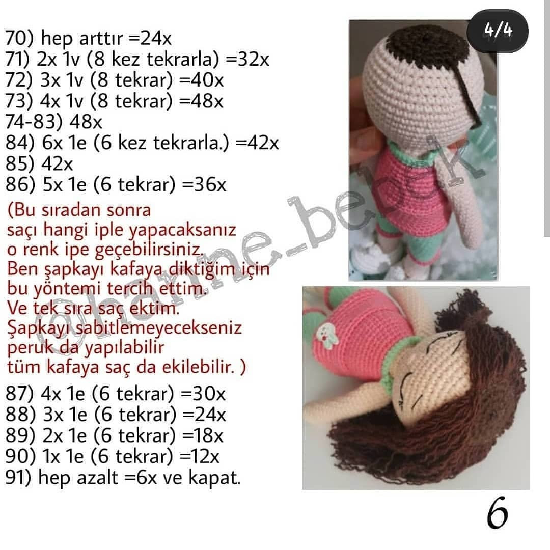 Uyuyan Güzel Bebek Örgü Şeması