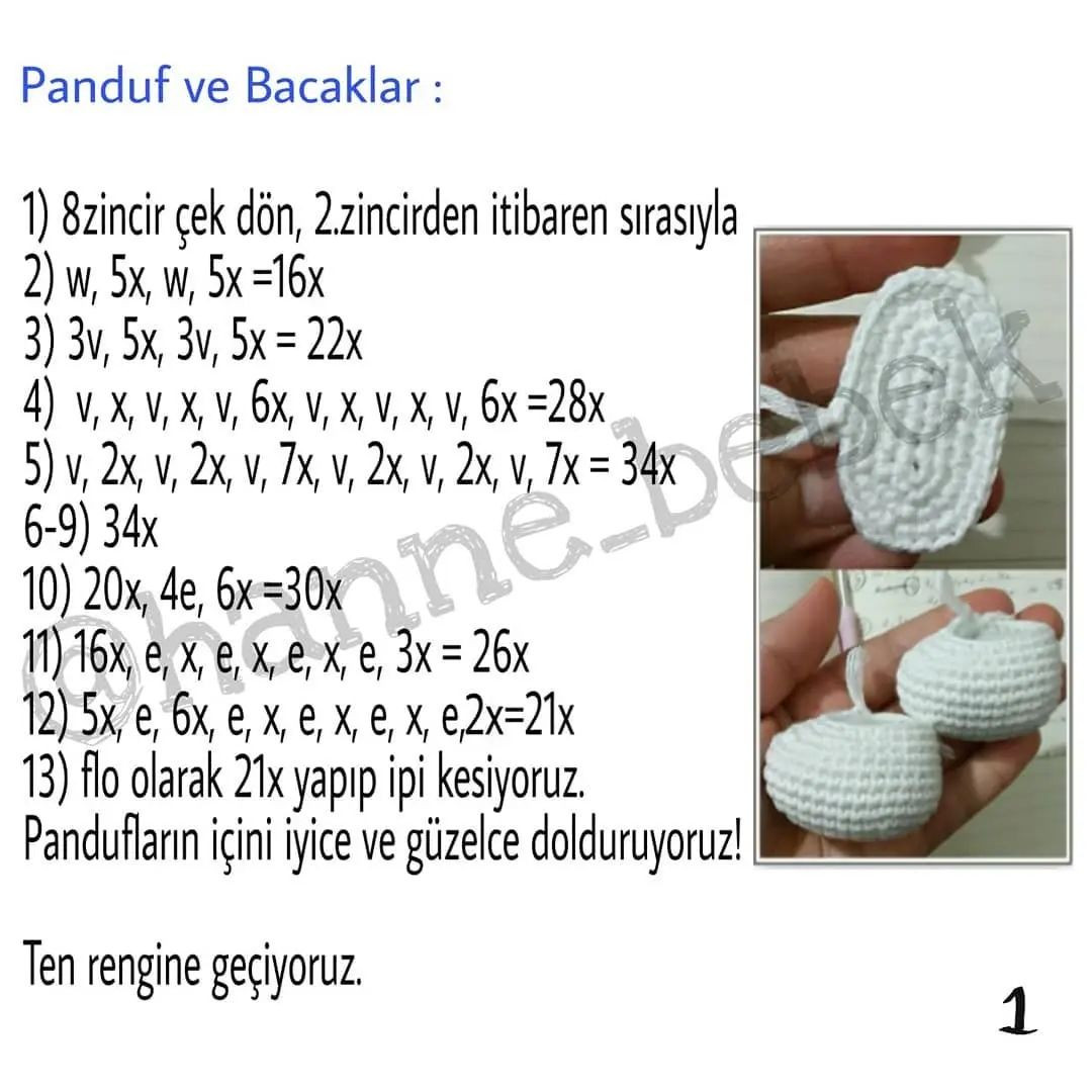 Uyuyan Güzel Bebek Örgü Şeması