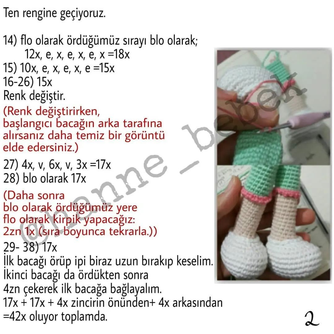 Uyuyan Güzel Bebek Örgü Şeması