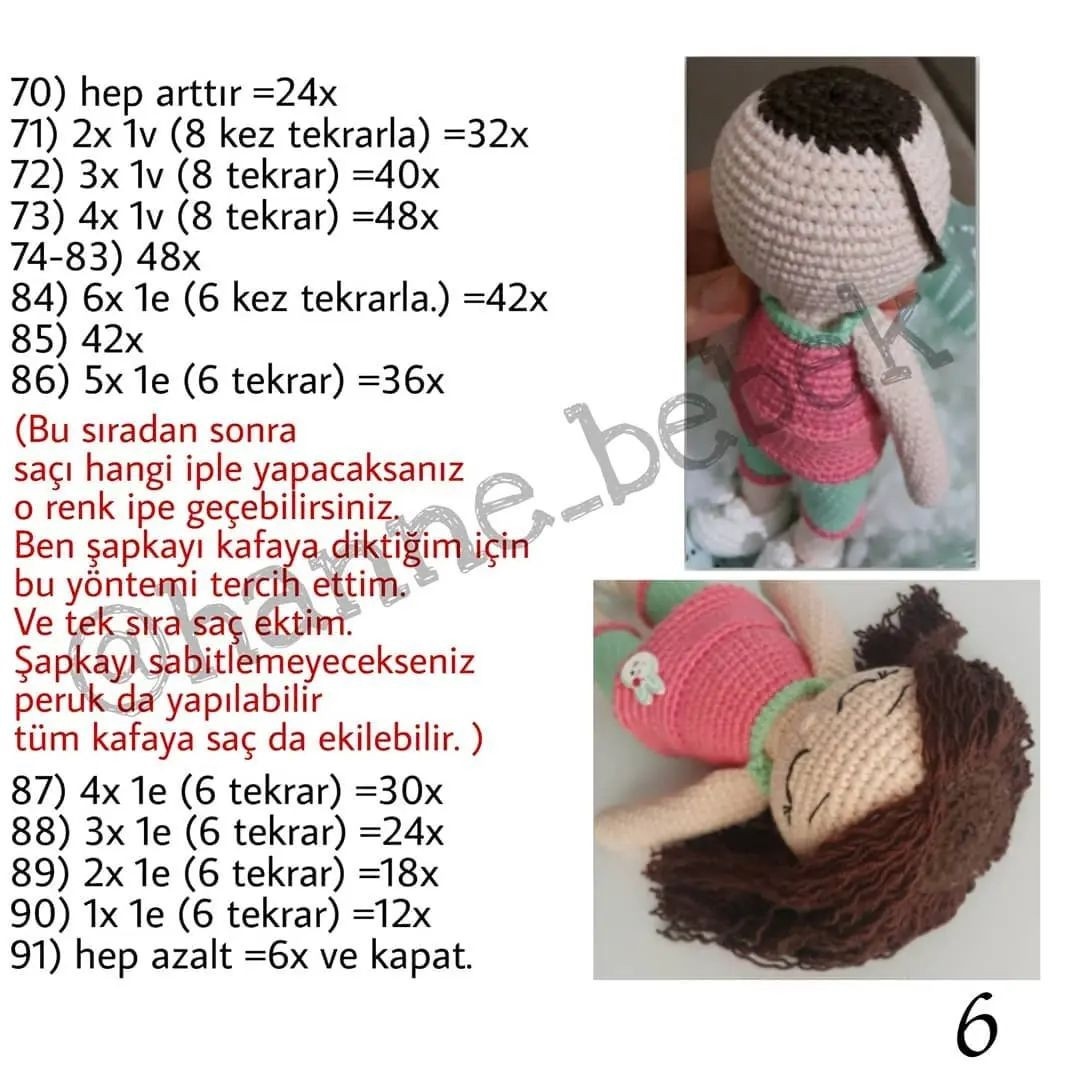 Uyuyan Güzel Bebek Örgü Şeması