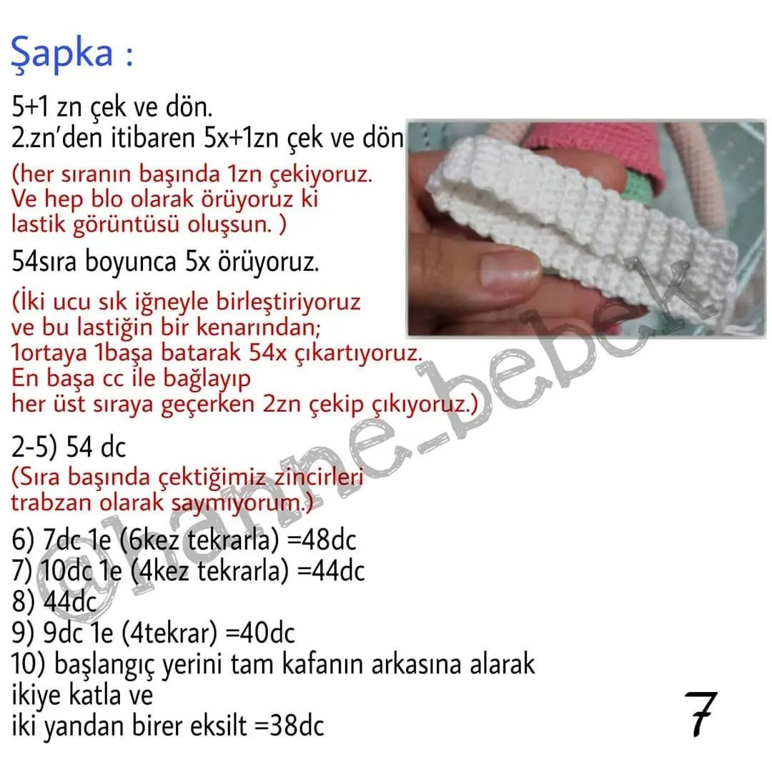 Uyuyan Güzel Bebek Örgü Şeması