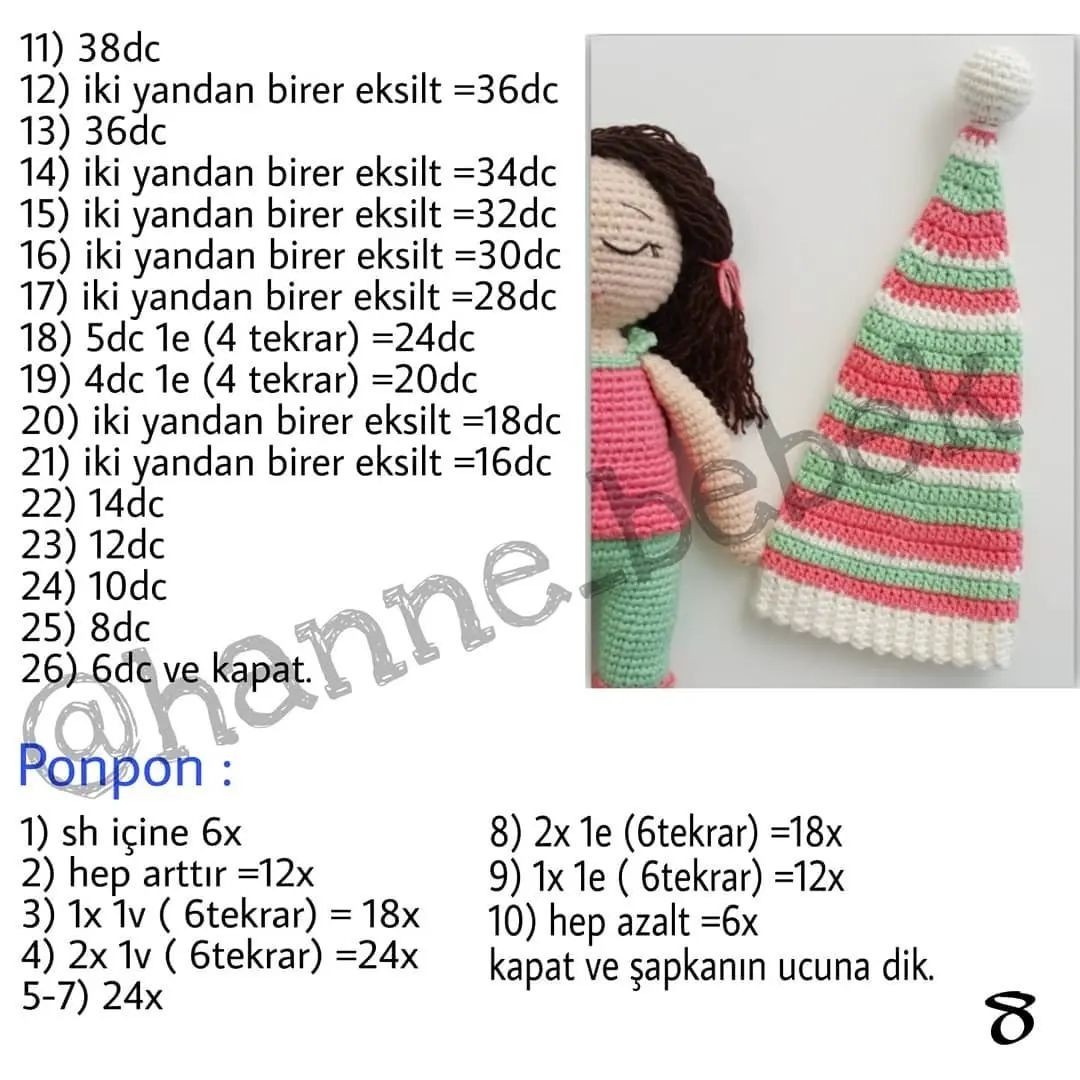 Uyuyan Güzel Bebek Örgü Şeması