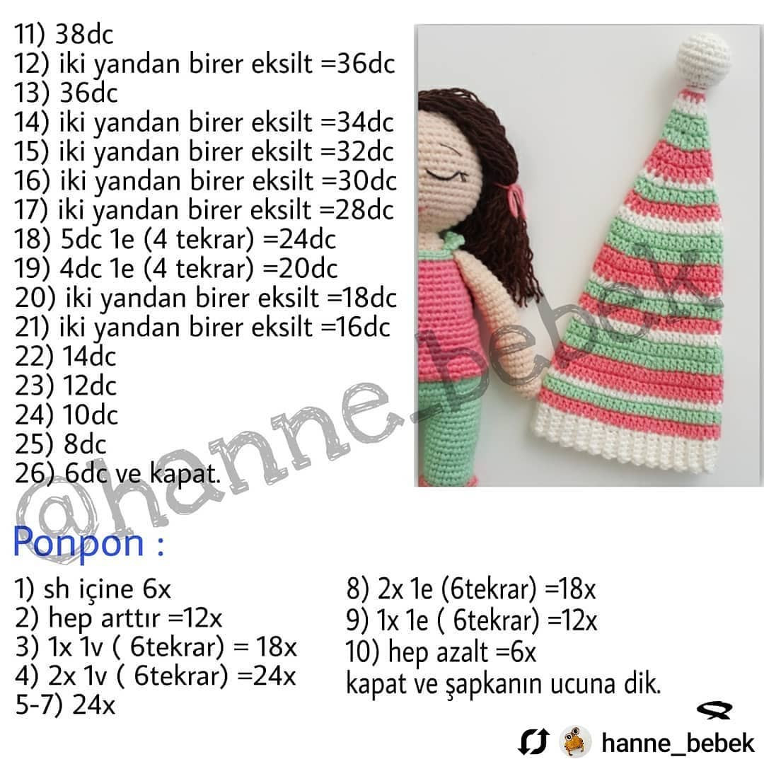 Uyuyan Güzel Bebek Örgü Şeması