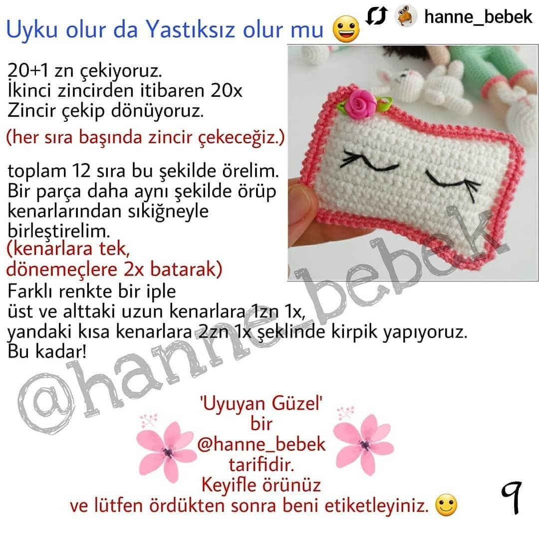 Uyuyan Güzel Bebek Örgü Şeması