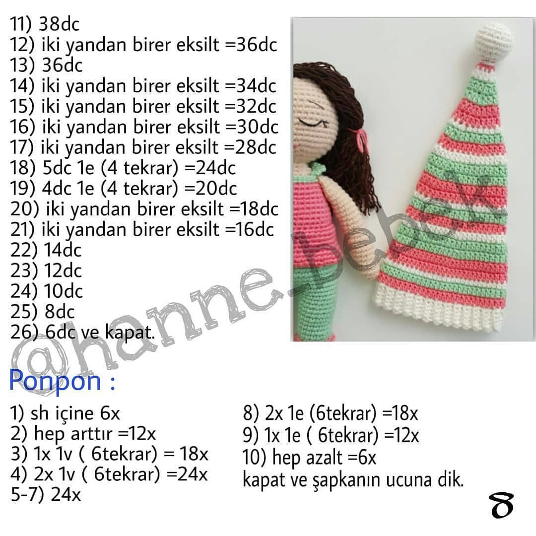 Uyuyan Güzel Bebek Örgü Şeması