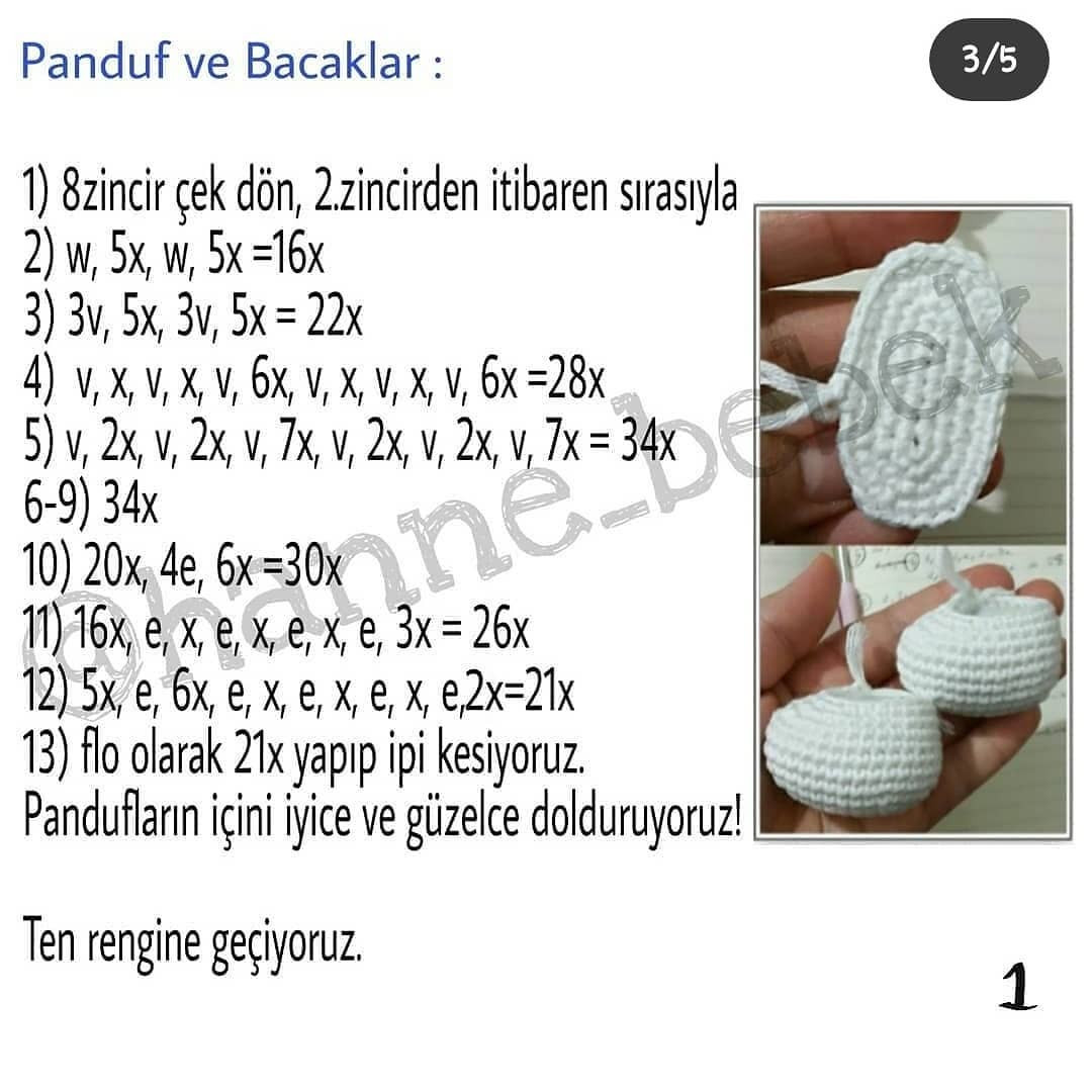 Uyuyan Güzel Bebek Örgü Şeması
