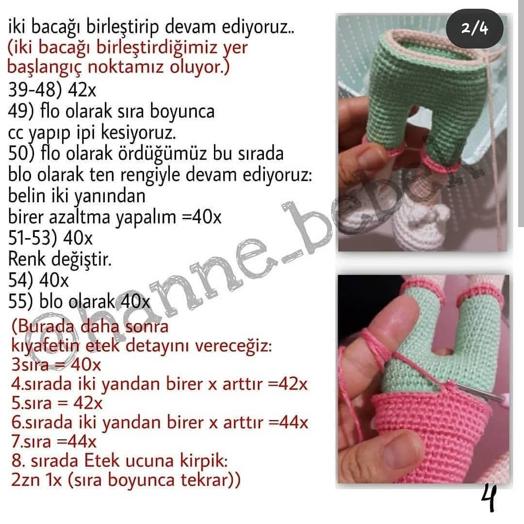 Uyuyan Güzel Bebek Örgü Şeması