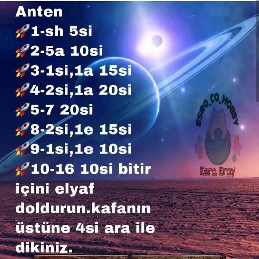 Uzaylı Örnekleri Ücretsiz Tığ İşi Tarifi