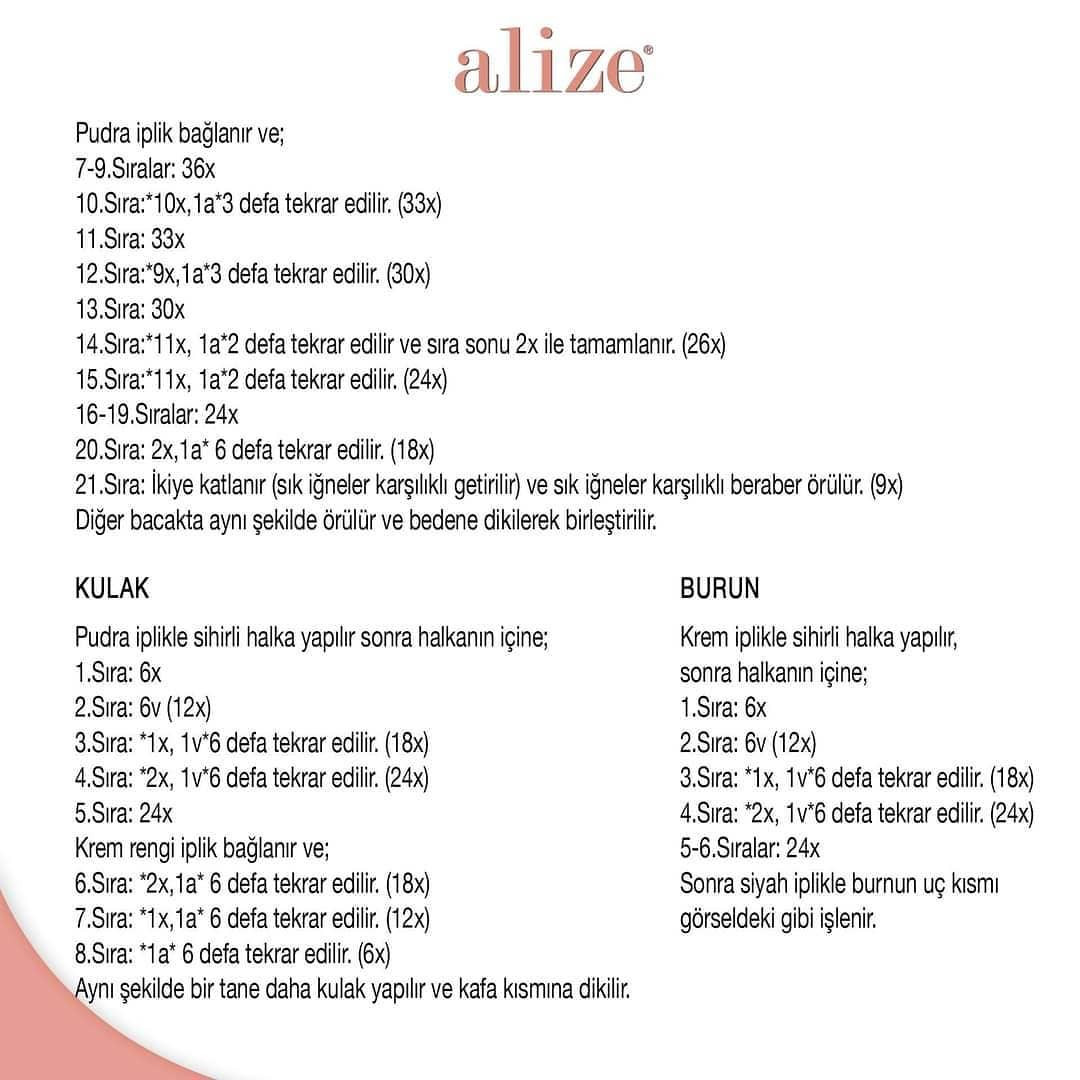 Velluto ile Oyuncak Ayıcık Şeması