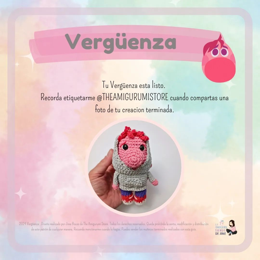 Vergüenza: Patrón Amigurumi para tejer un adorable personaje.