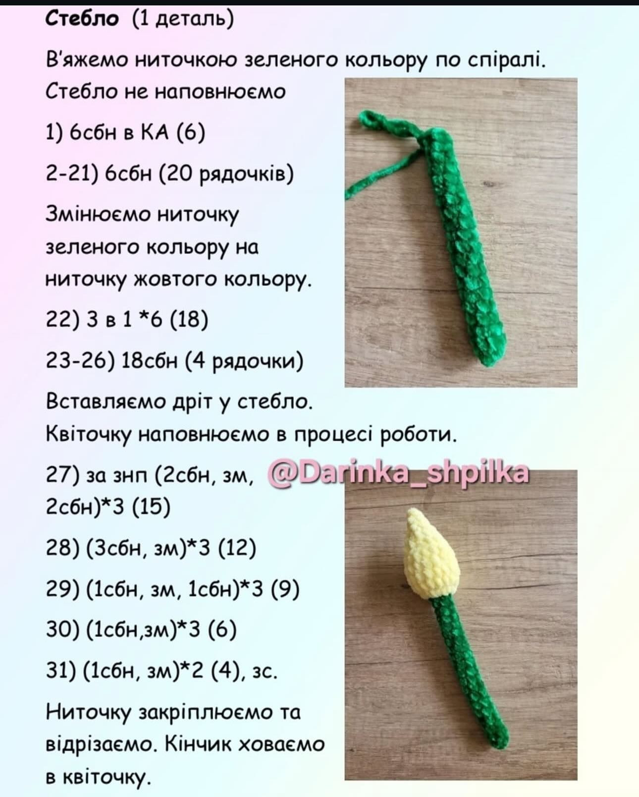 Весняні квіти: схема гачком