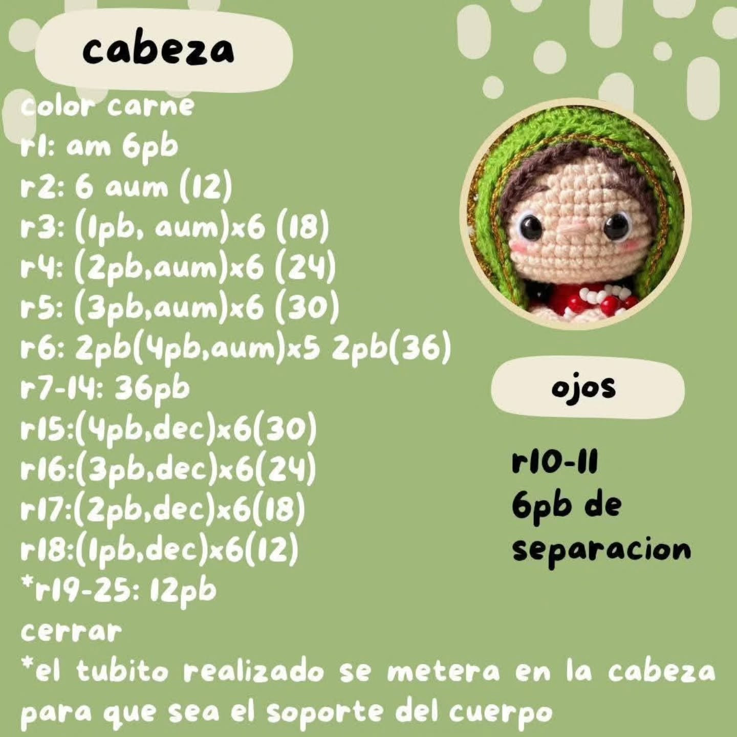 Virgen de Guadalupe: Patrón de crochet gratis