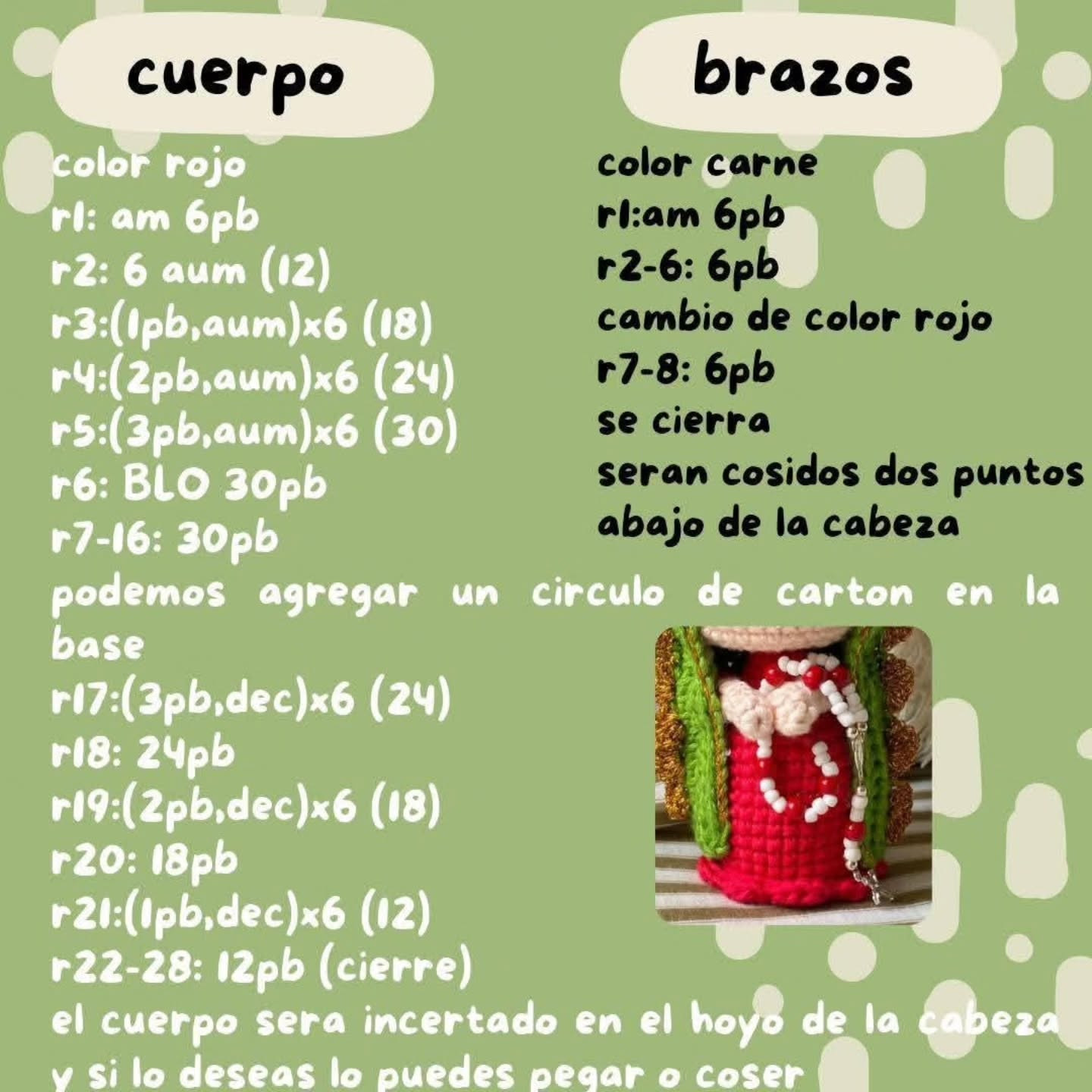 Virgen de Guadalupe: Patrón de crochet gratis