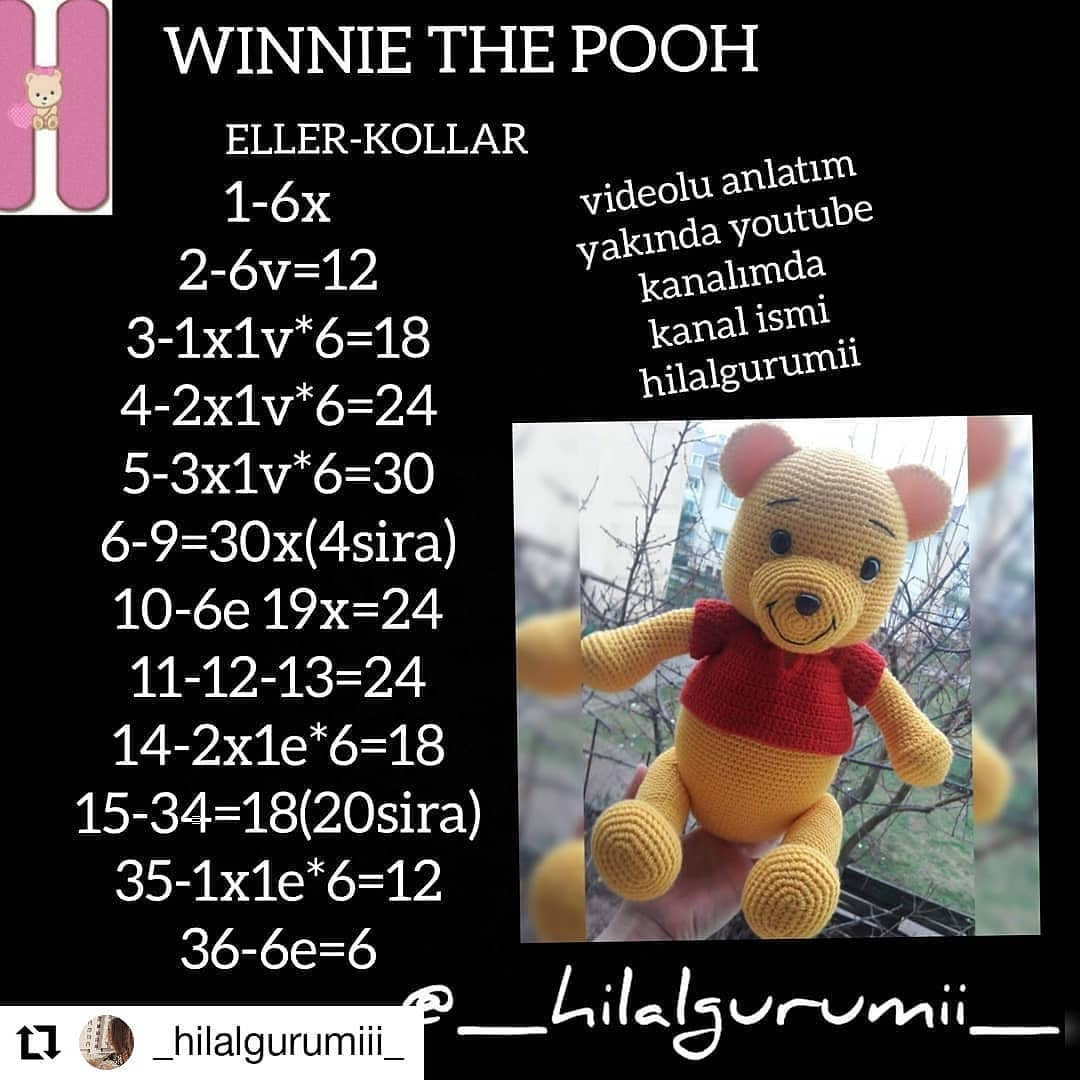 Winnie the Pooh Amigurumi Şeması