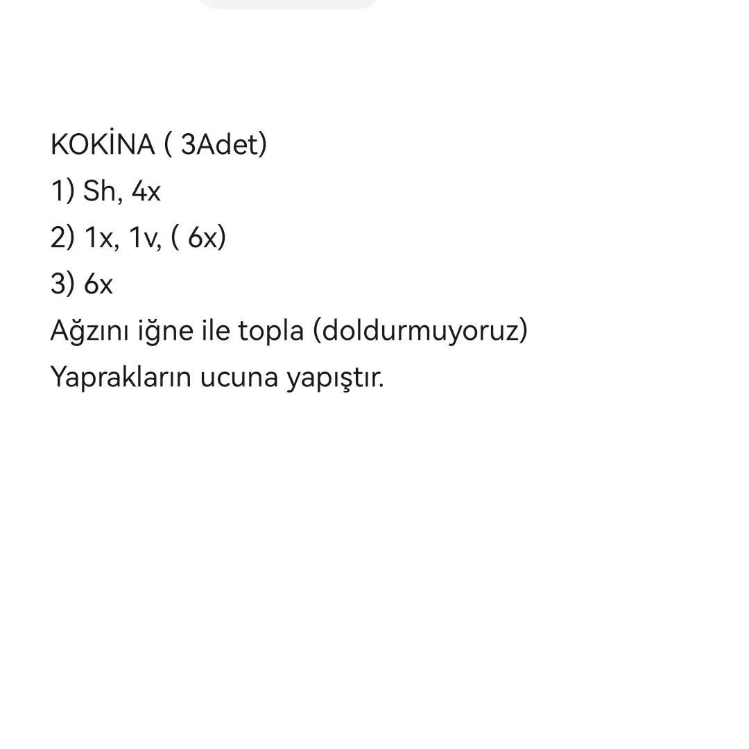 YAPRAKLI KOKİNA ÖRNEĞİ VE TARİFİ