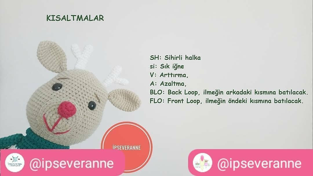 Yeni Yıl Geyiği Amigurumi Tarifi