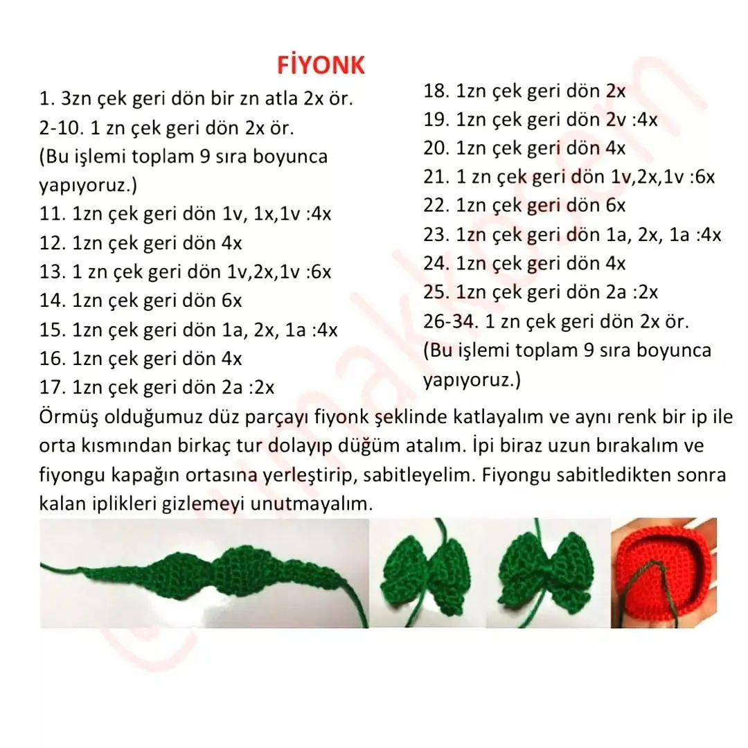 Yeni Yıl Hediye Paketi Tığ İşi Şeması
