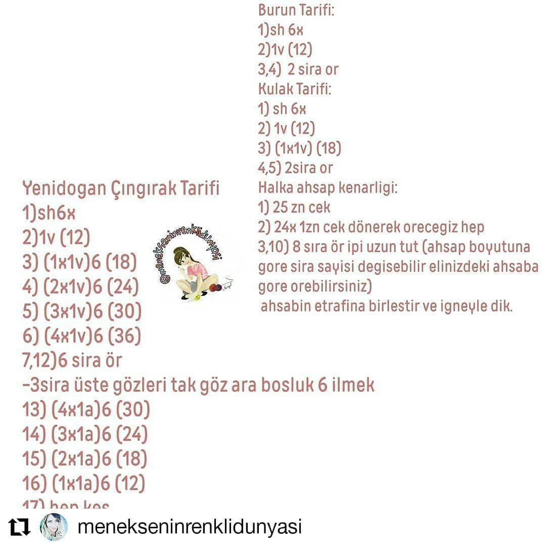 Yenidoğan Ayıcık Amigurumi Tarifi
