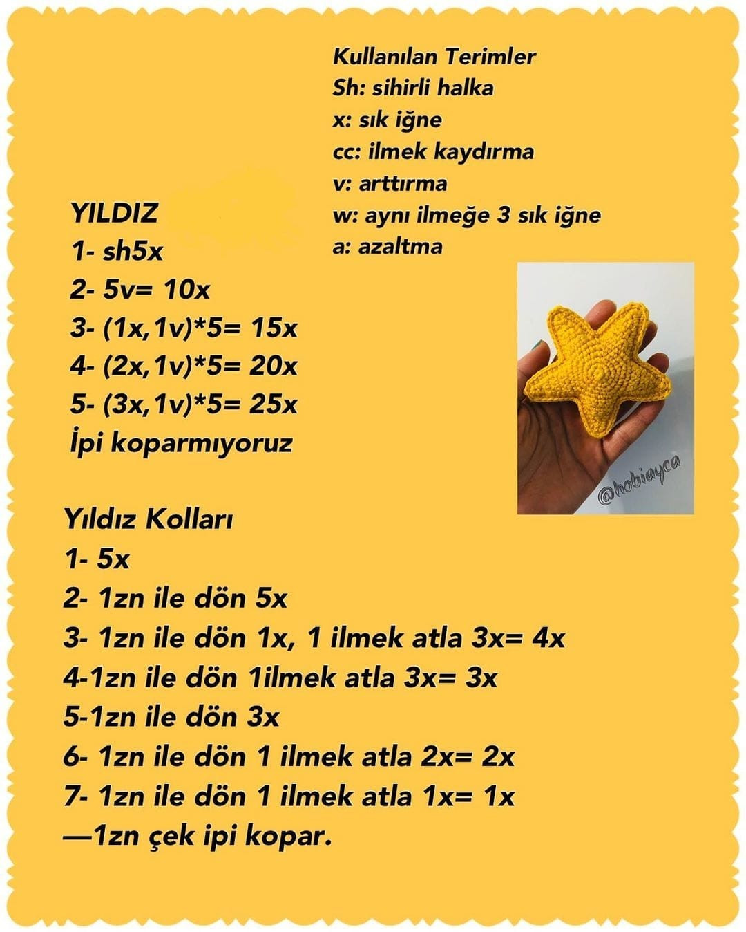 Yıldız Amigurumi Yapımı