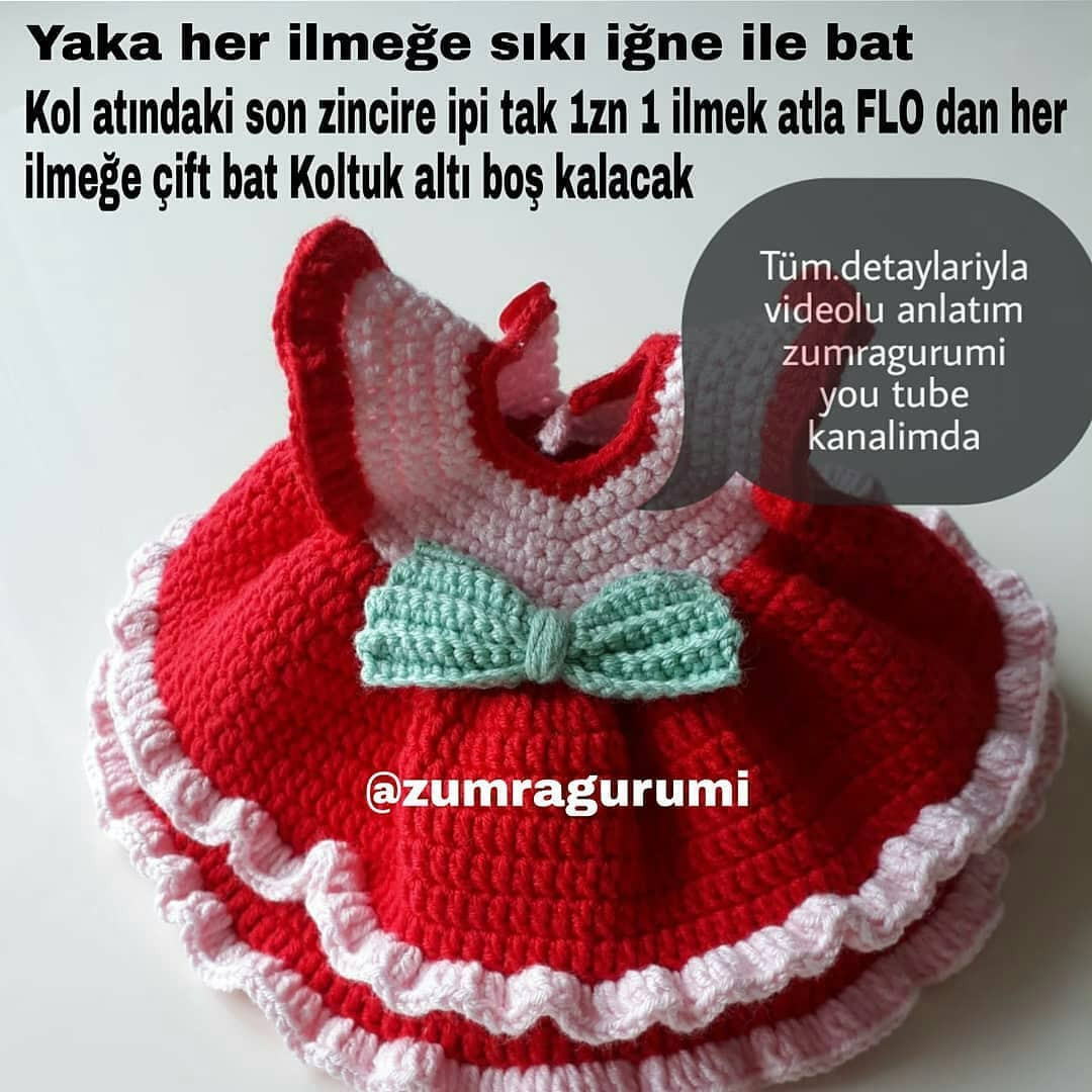Zümra Bebek Elbisesi Tığ İşi Şeması