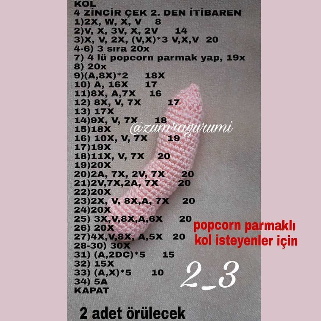 Zümra Bebek Örgü Şeması 1