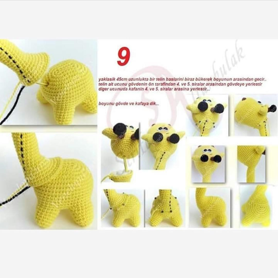 Zürafa Amigurumi Şeması Çok tatlı muhakkak ören olur😊