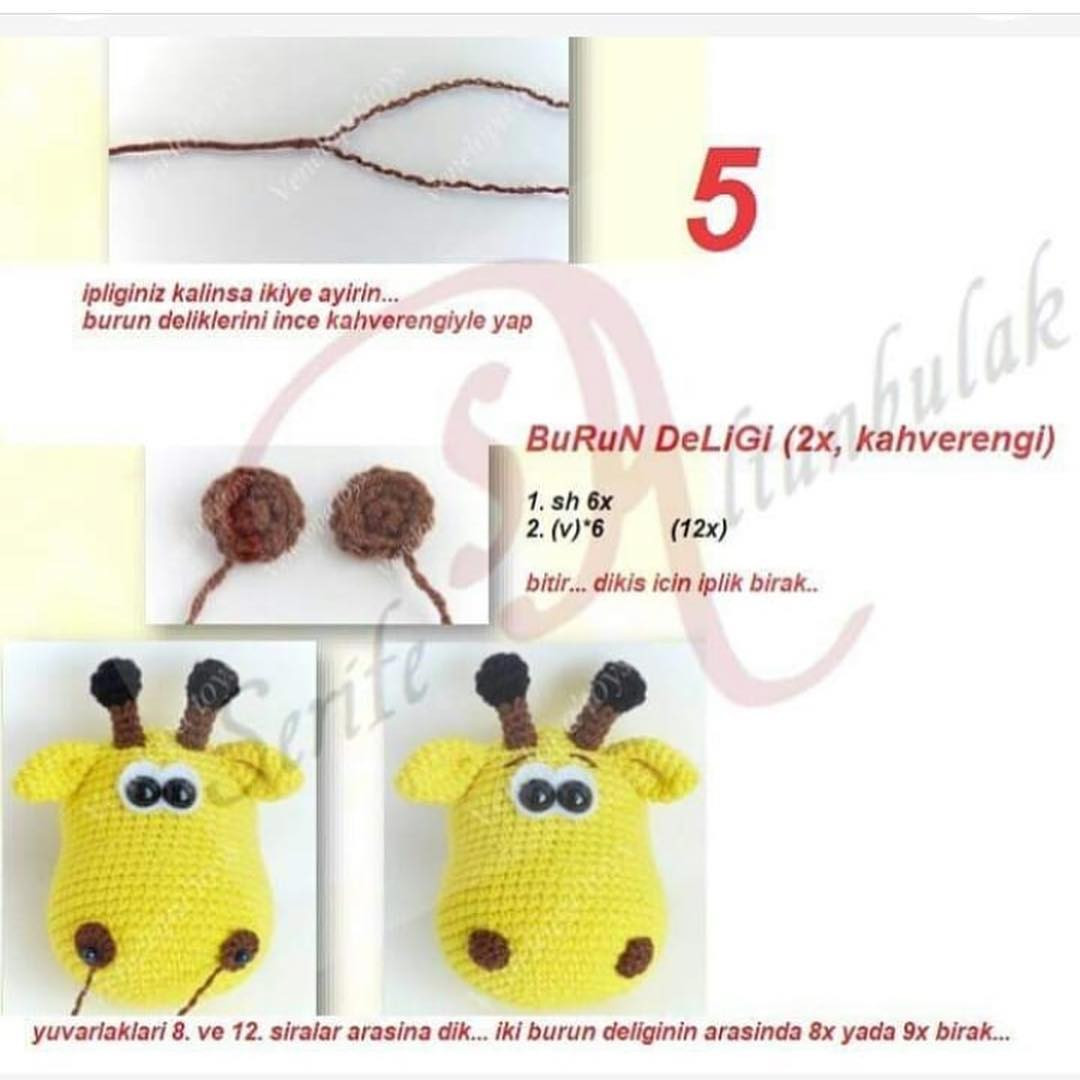 Zürafa Amigurumi Şeması Çok tatlı muhakkak ören olur😊