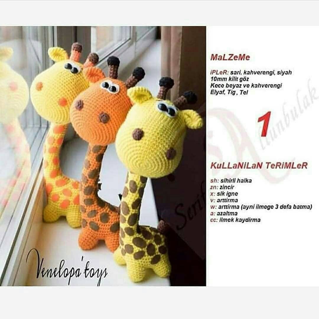 Zürafa Amigurumi Şeması Çok tatlı muhakkak ören olur😊