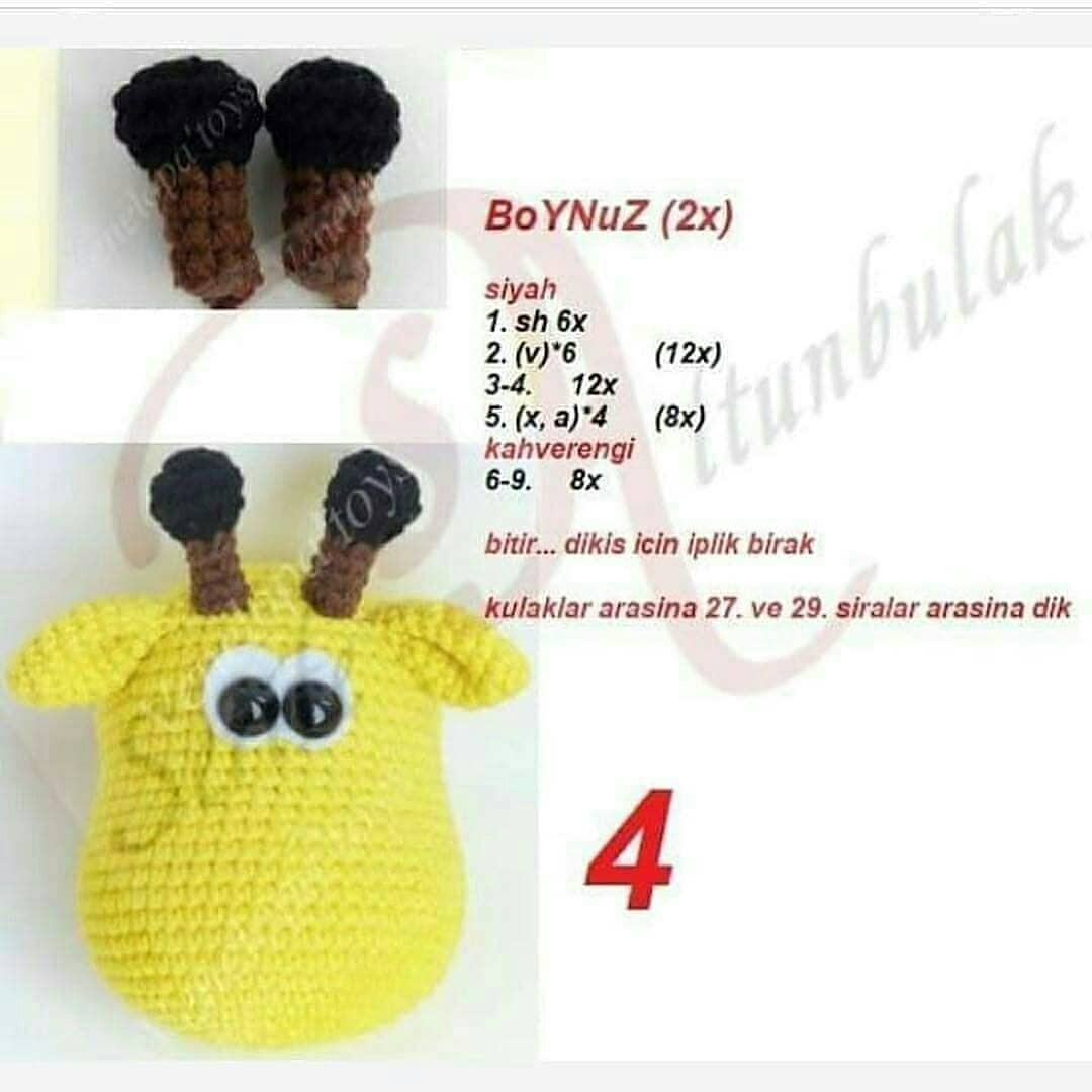 Zürafa Amigurumi Şeması Çok tatlı muhakkak ören olur😊