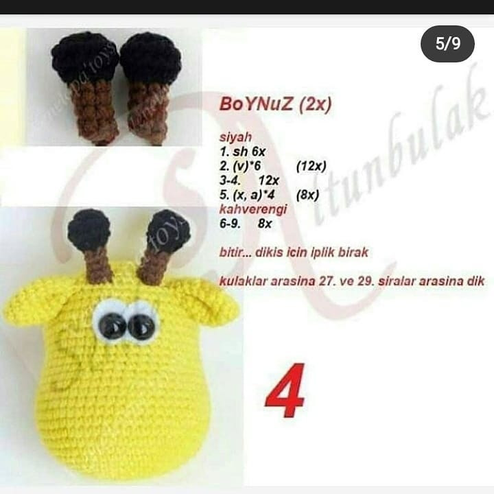 Zürafa Amigurumi Şeması Çok tatlı muhakkak ören olur😊
