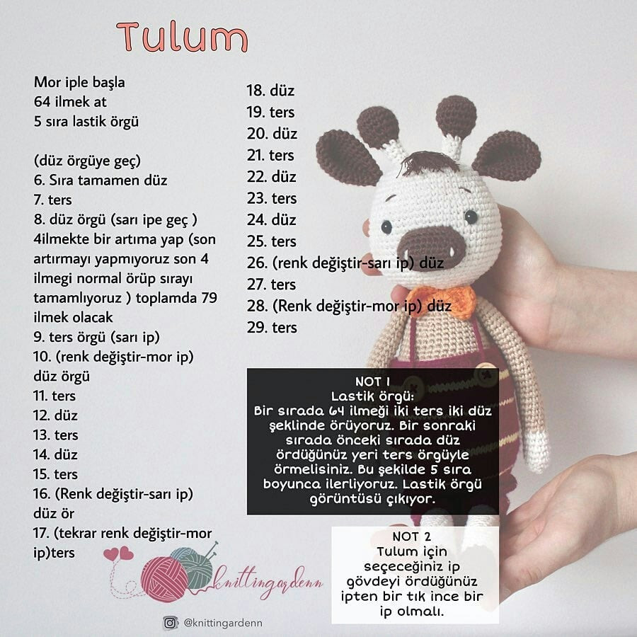 Zürafacan: Ücretsiz Tığ İşi Şeması