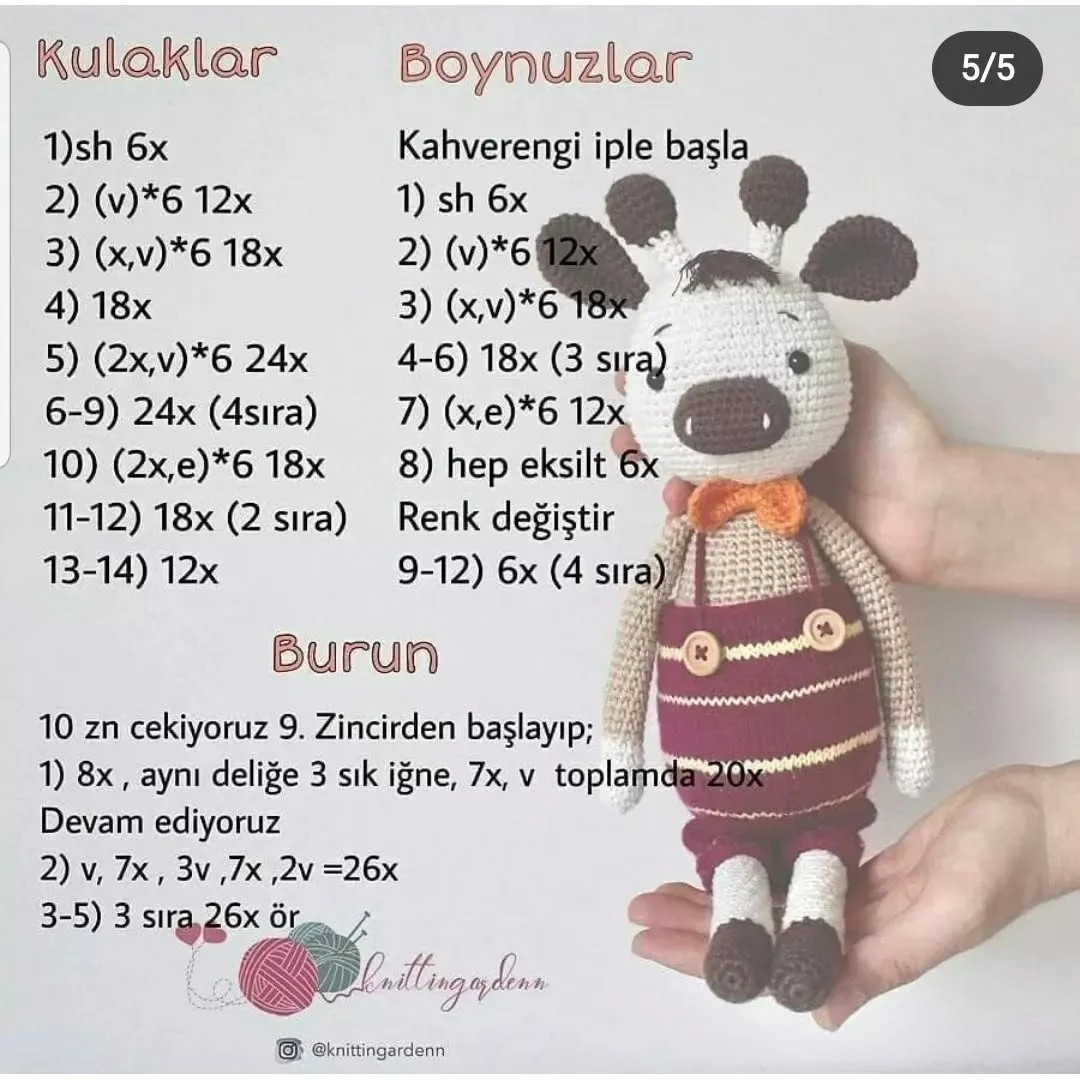 Zürafacan: Ücretsiz Tığ İşi Şeması