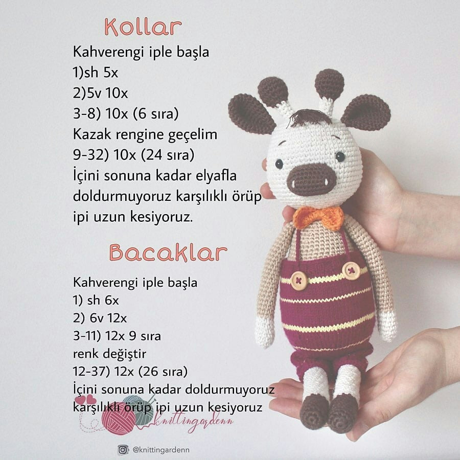 Zürafacan: Ücretsiz Tığ İşi Şeması
