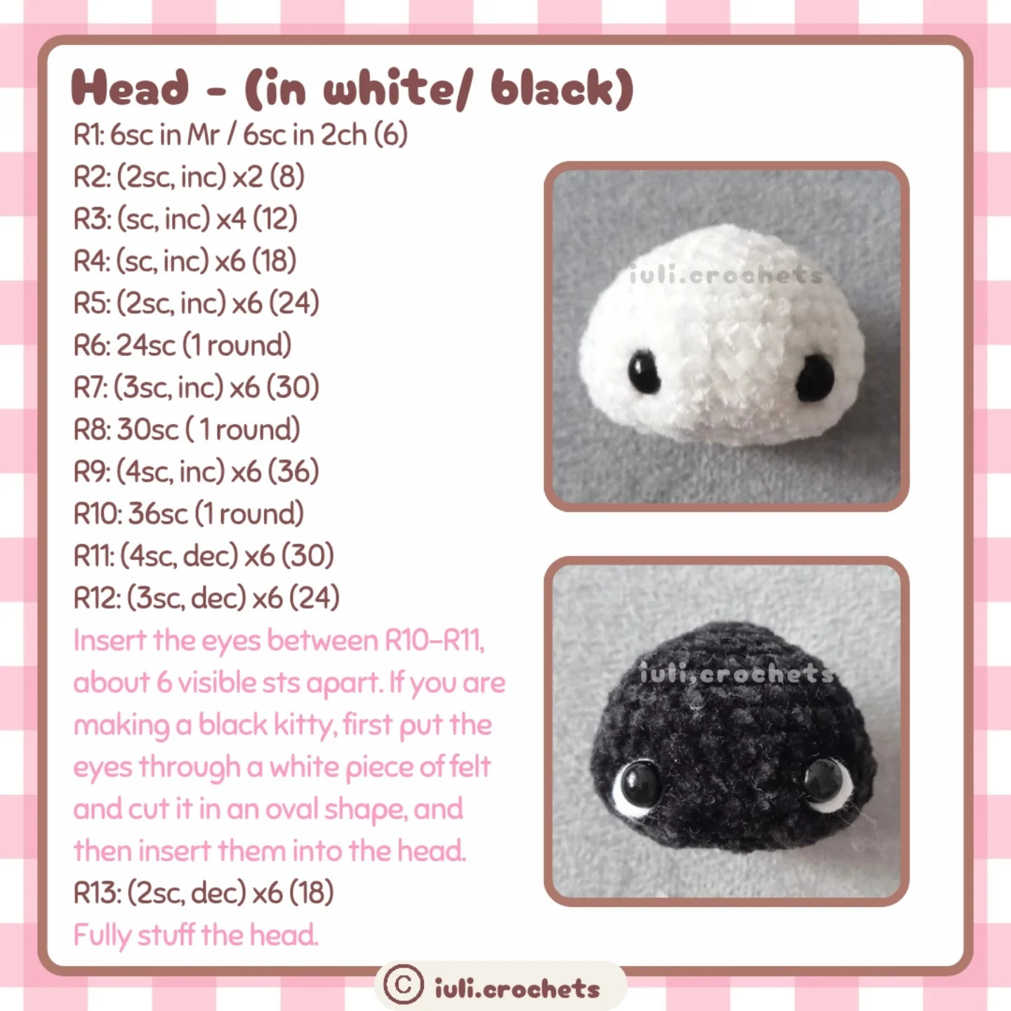2-in-1 Crochet Pattern: Cute Cat Keychain Design