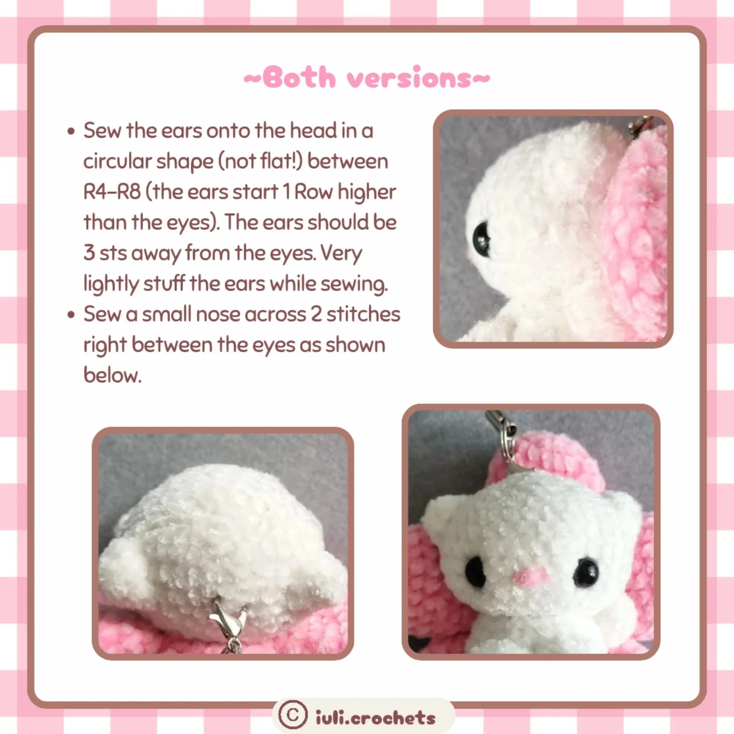 2-in-1 Crochet Pattern: Cute Cat Keychain Design