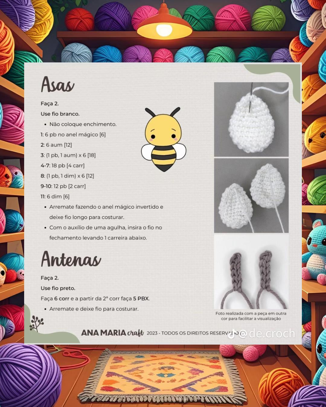 Abelha Amigurumi: Receita Grátis para Criar a Melissa