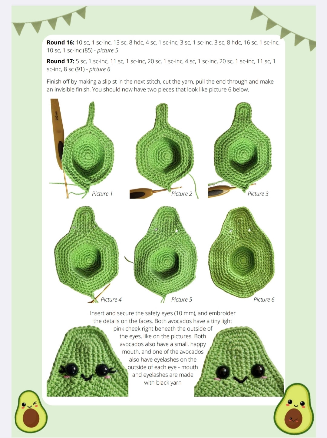 Adorable Avocado Family Crochet Pattern for Craft Lovers