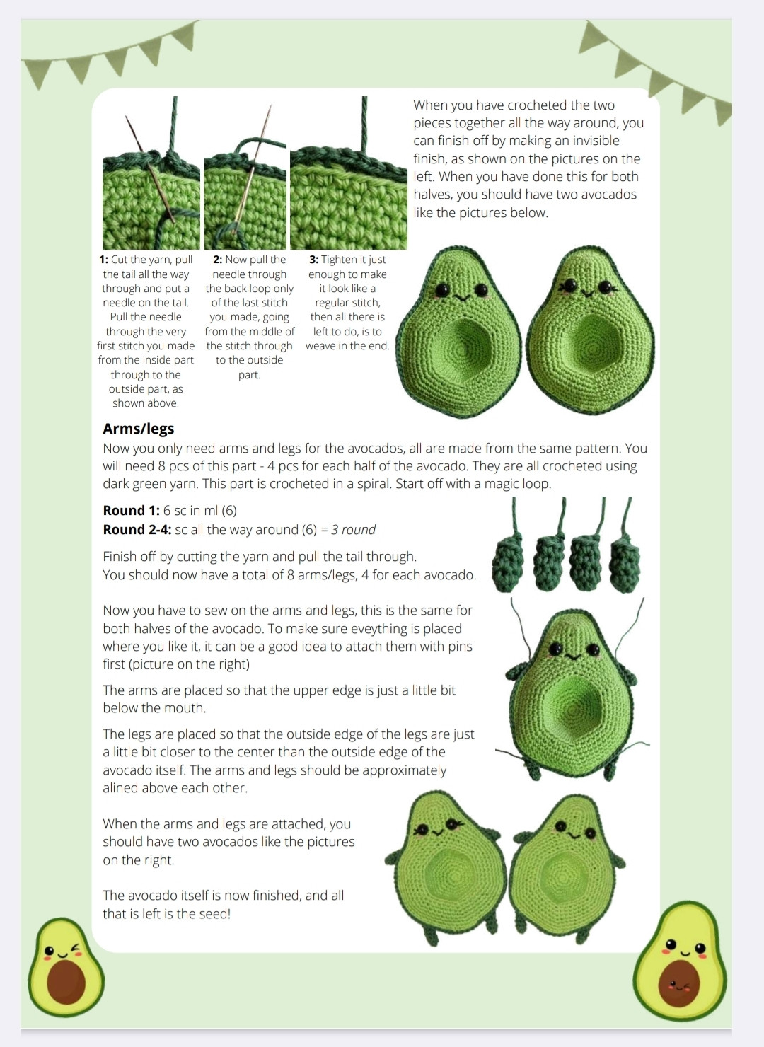 Adorable Avocado Family Crochet Pattern for Craft Lovers