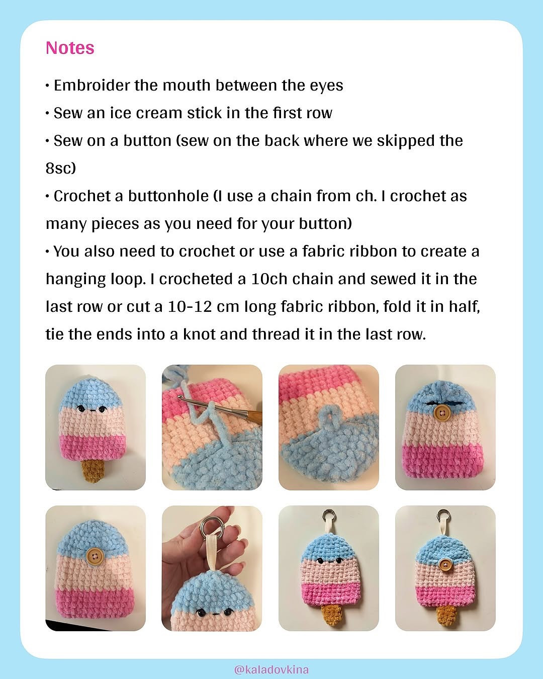 Adorable Ice Cream Crochet Pouches for Your Creative Projects
