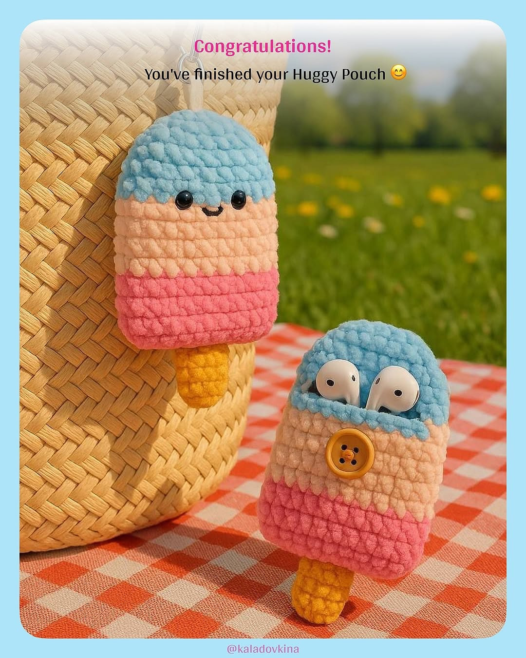 Adorable Ice Cream Crochet Pouches for Your Creative Projects
