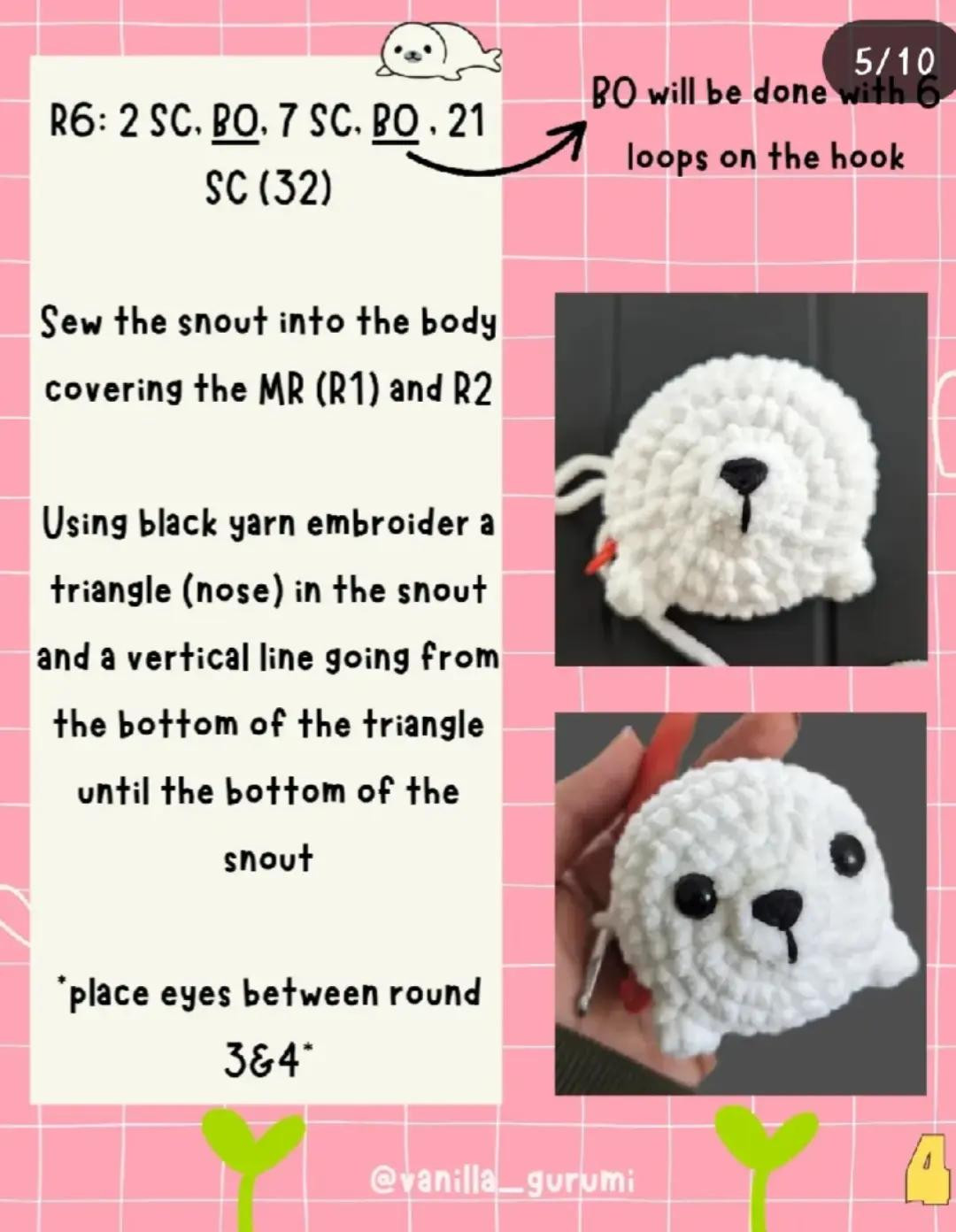 "Adorable Pocket Seal Crochet Pattern: Free and Easy to Follow"