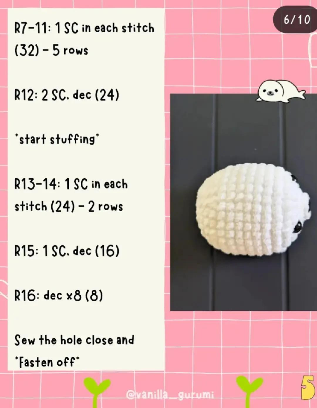 "Adorable Pocket Seal Crochet Pattern: Free and Easy to Follow"